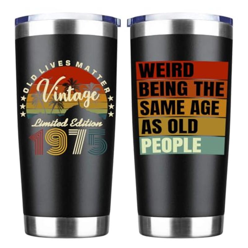 JOUWUI 50th Birthday Vintage Tumbler