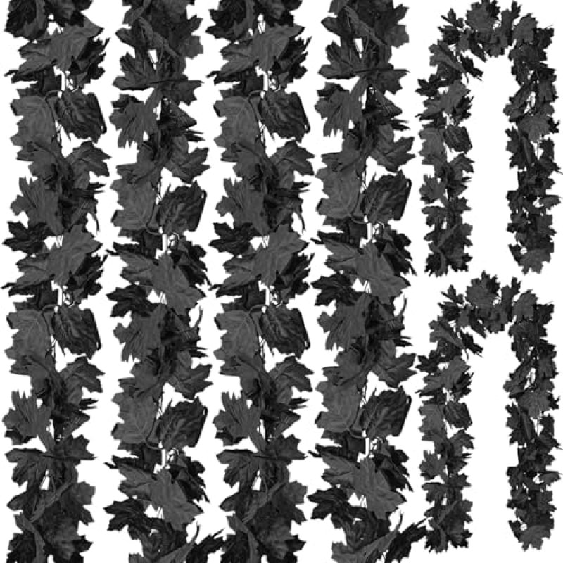 CQURE 6 Pack Artificial Autumn Fall Maple Leaf…