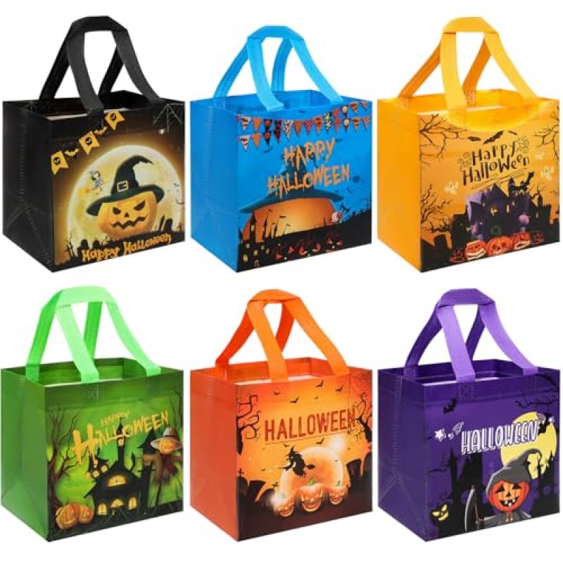 RICEDUO 6 Pcs Halloween Trick or Treat Bags, Non…