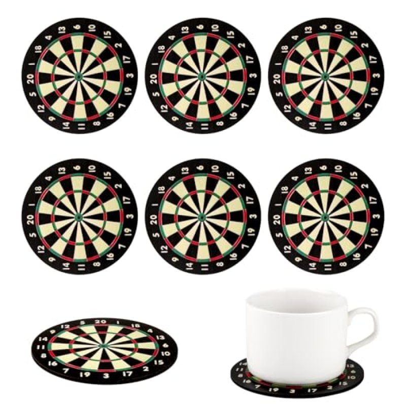 6Pcs Cork Darts Coasters, Beer Mats Board Non…