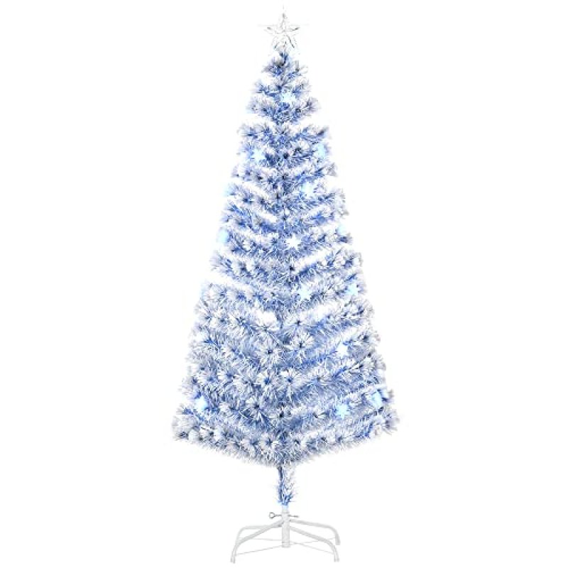 HOMCOM 6FT Fibre Optic Christmas Tree