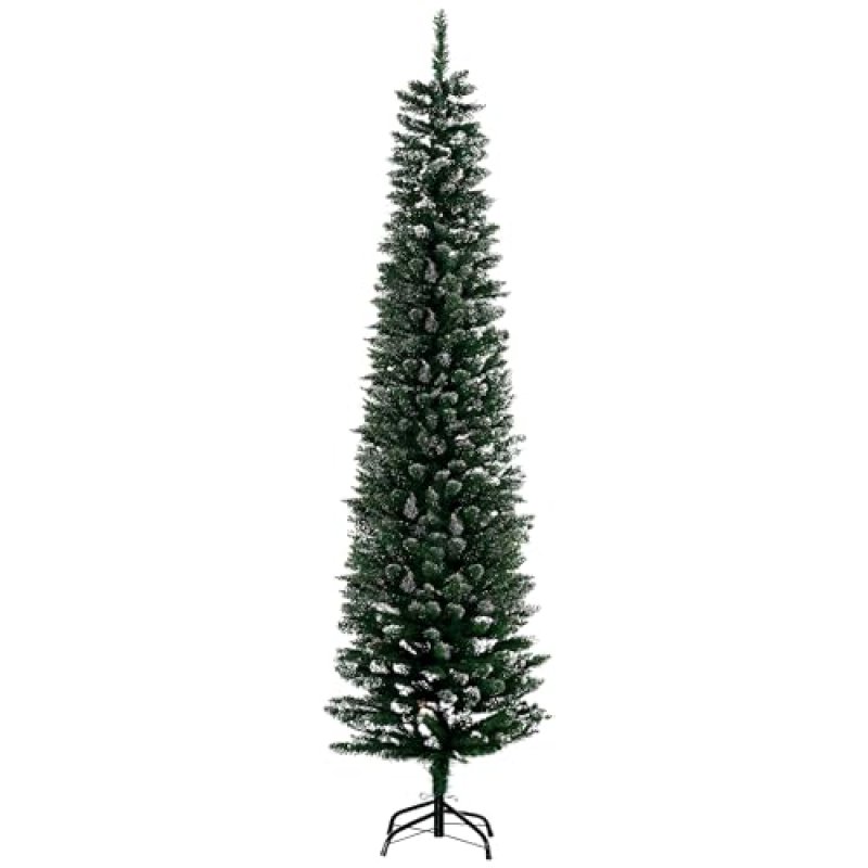 HOMCOM 6FT Snow-Dipped Christmas Tree