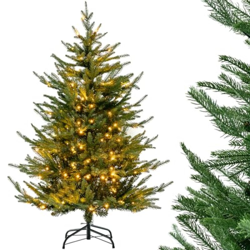 COSTWAY 6FT Pre-Lit Christmas Tree