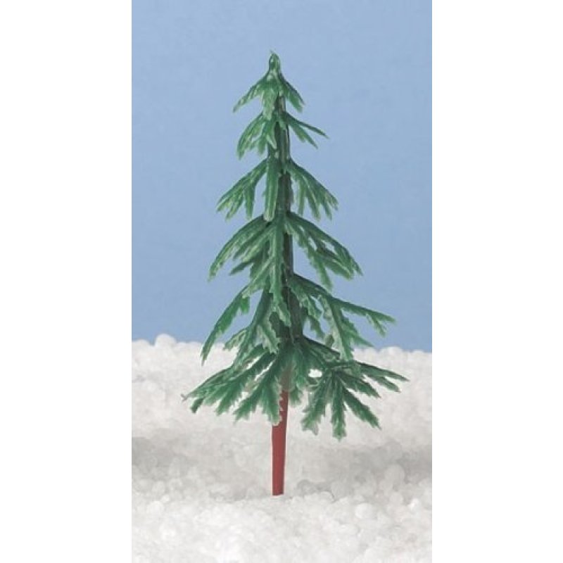 6 x Plastic Christmas Tree Cake Decorations 75mm …