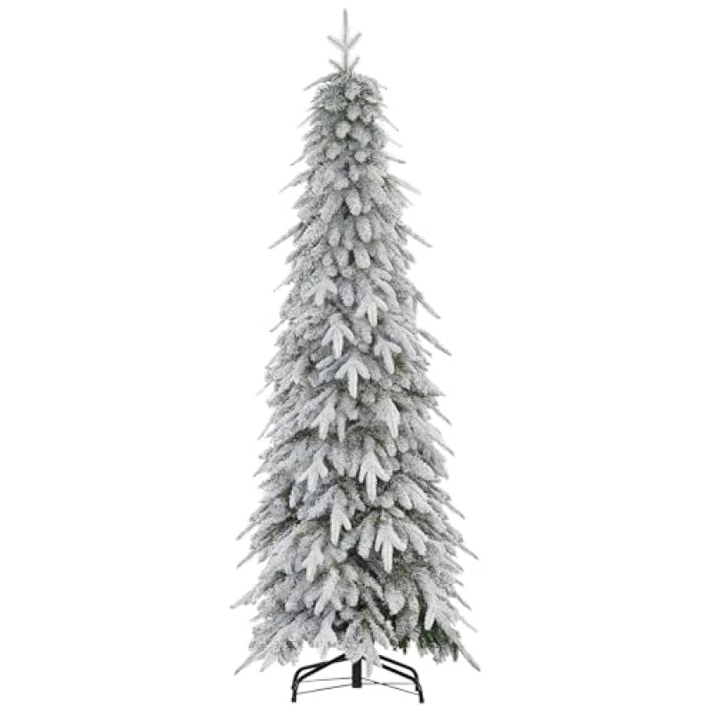 HOMCOM 6ft Snow Flocked Christmas Tree