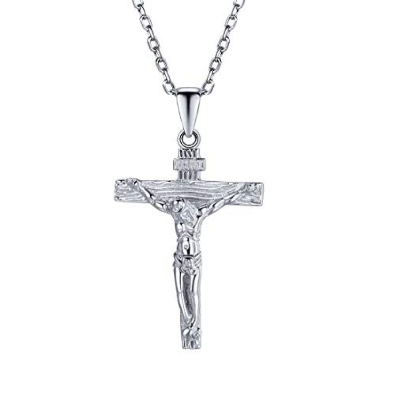 U7 Crucifix Necklace with Jesus Cross Pendant