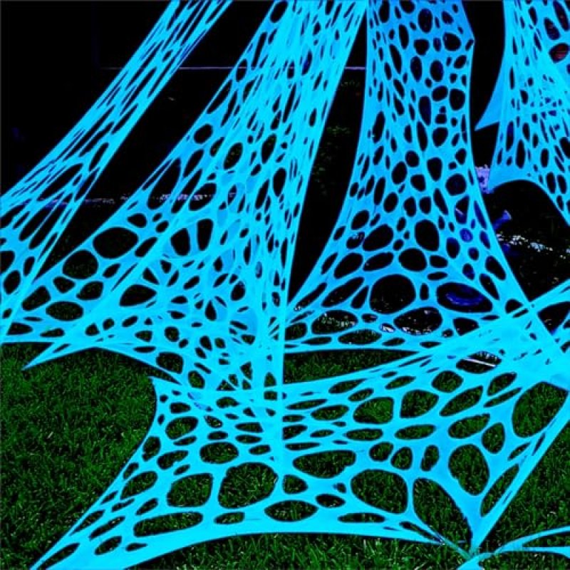 700 Sqft Glow-in-The-Dark Giant Spider Web…