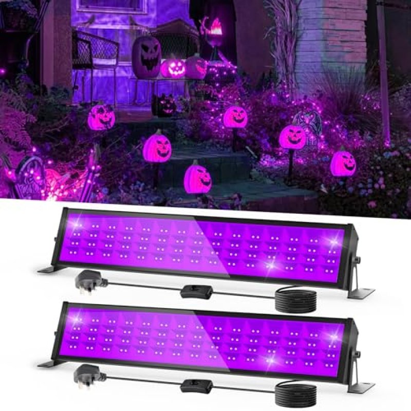 NATPOW 72W UV Lights Bar, UV Black Light for…