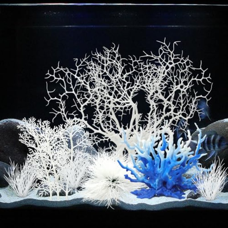 BEGONDIS 8 Pack Artificial Coral Ornament,…
