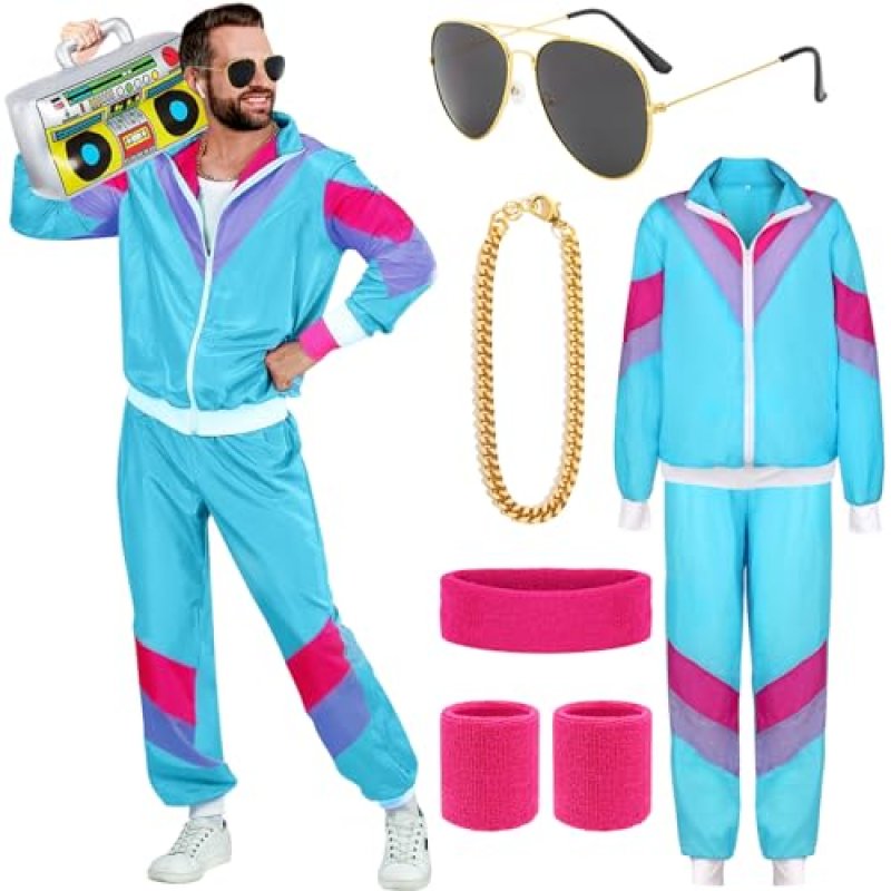 90s 80s Fancy Dress Men Women with Accessories…