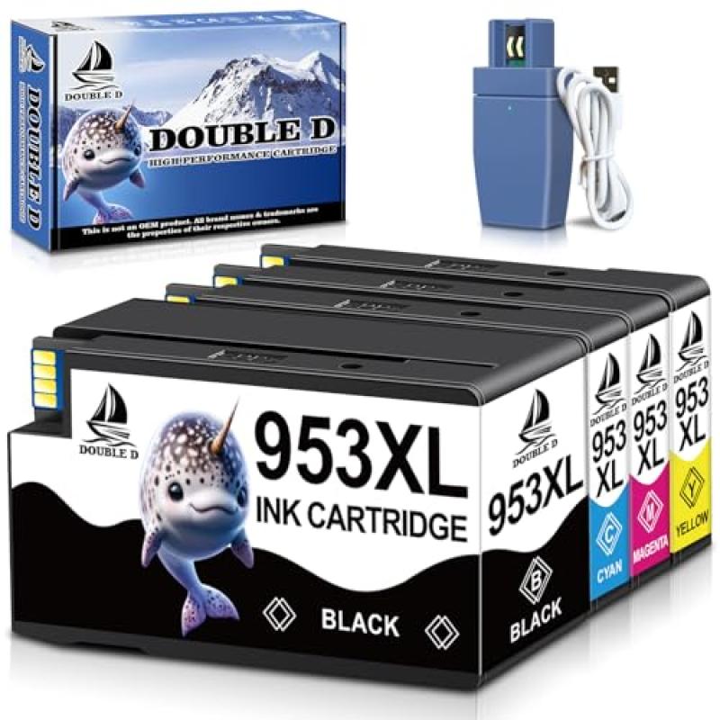 DOUBLE D 953XL Ink Cartridges with Chip Upgrade