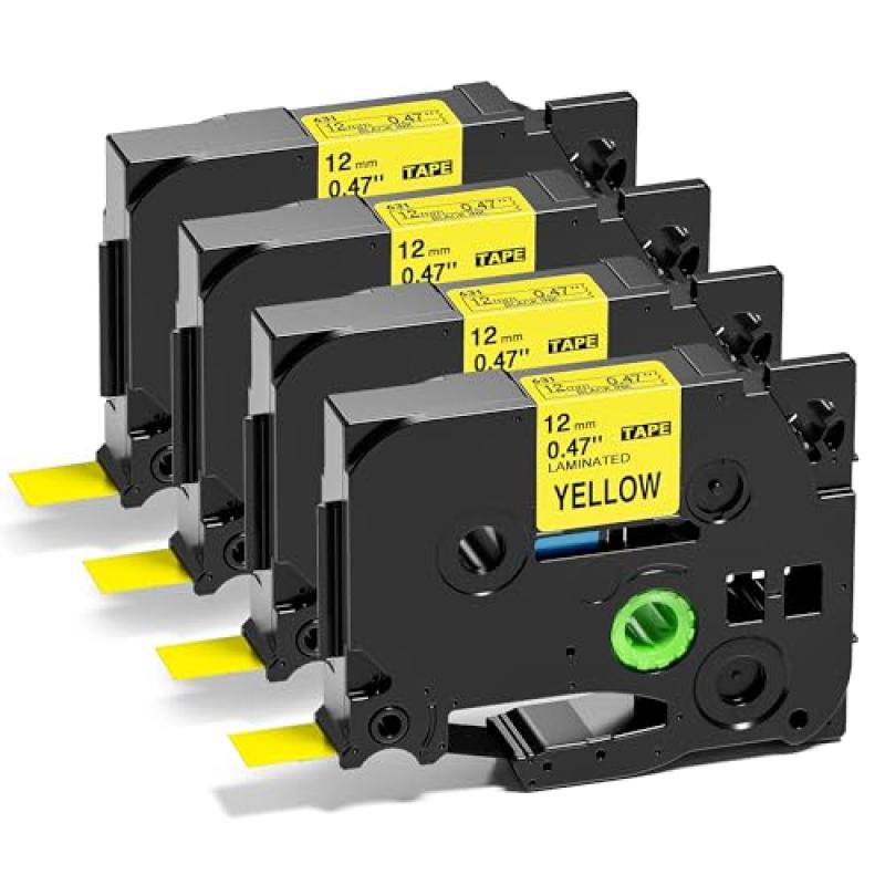 Label Kingdom Yellow Tape for Brother Printers