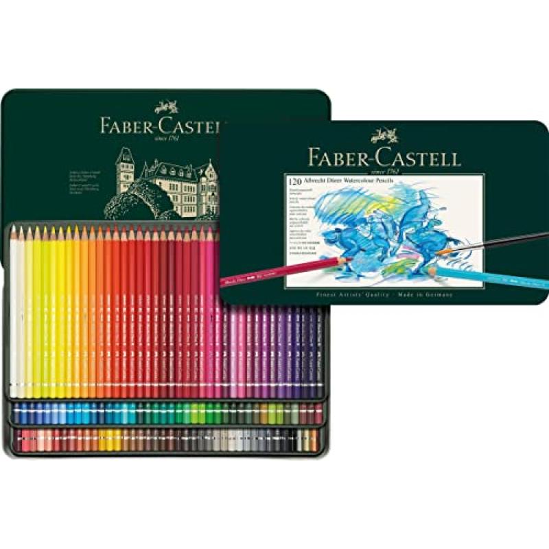 Faber-Castell Watercolour Pencil Tin, 120 Pieces