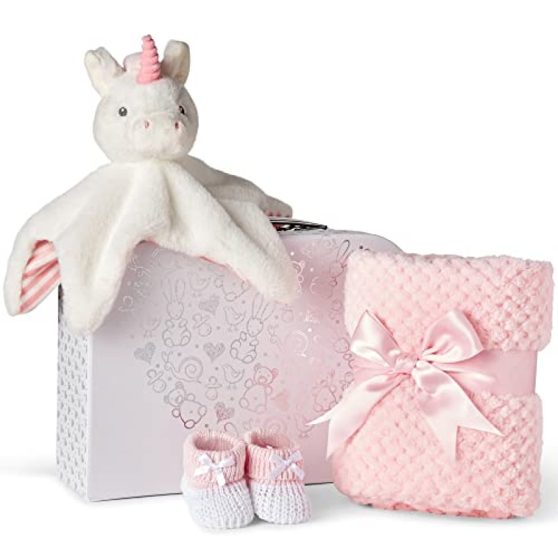 Baby Girl Gift Set with Unicorn Comforter