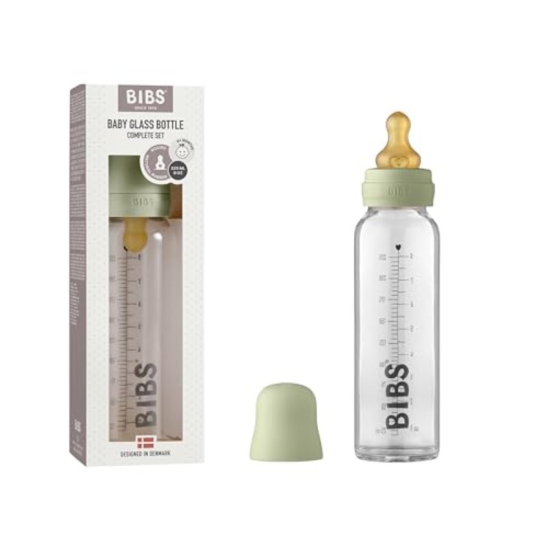 BIBS Baby Glass Bottle. Anti-Colic. Round Natural…