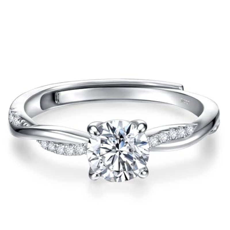 Macachii Engagement Rings Adjustable 925 Sterling…