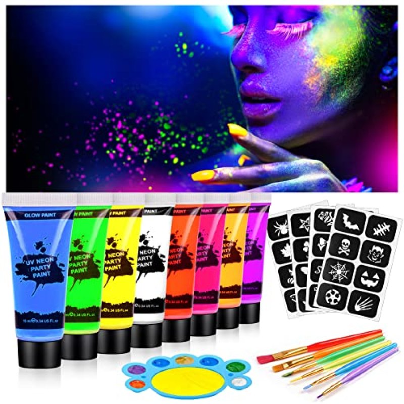 AOOWU UV Face Paint Set