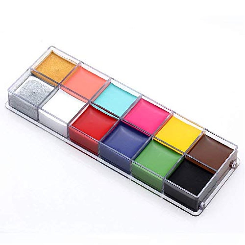 TEEROVA Face Body Paint Professional 12 Flash…