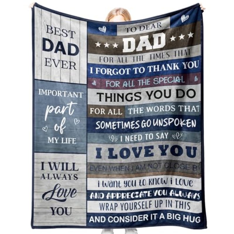 Dad Flannel Blanket Throw