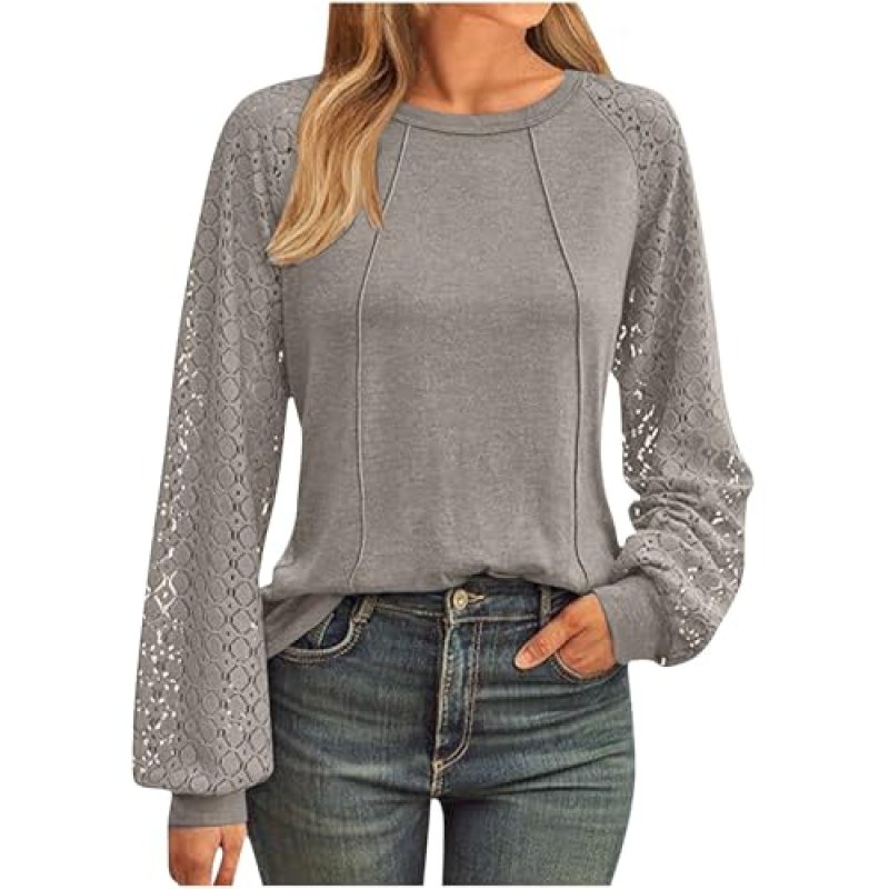 Ladies' Tops: Long Sleeve Khaki Blouses for Women…