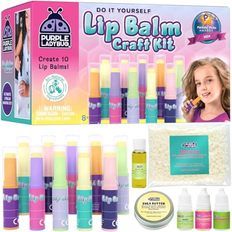 Ladybug Lip Balm Making Kit for Girls