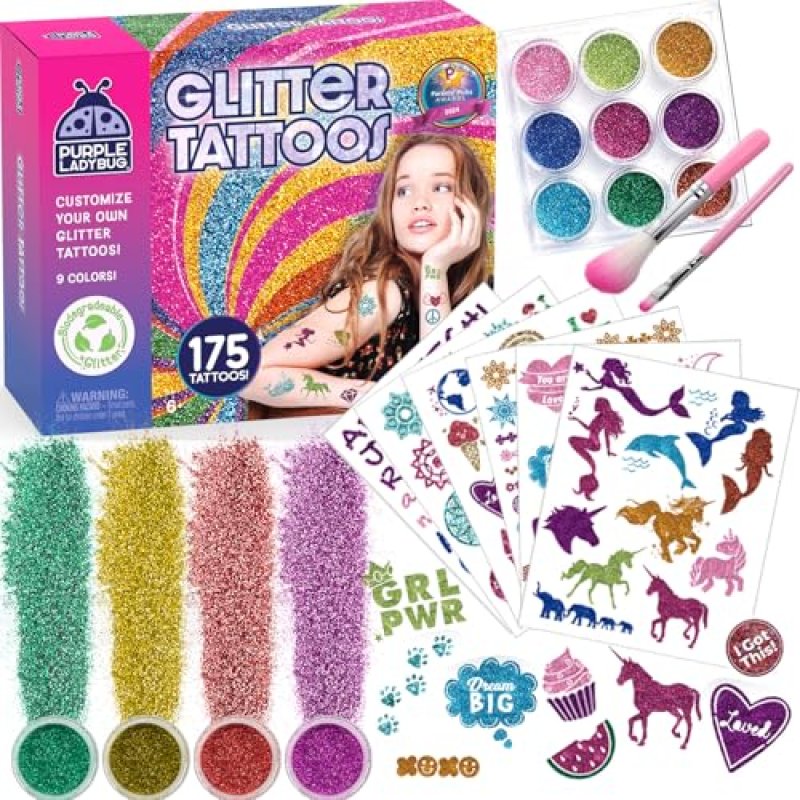 Ladybug Glitter Tattoos for Kids