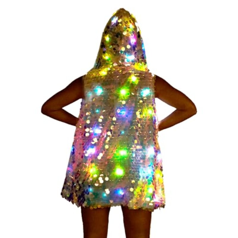 aifuu Novelty Women's LED Light Up Jacket Rave…