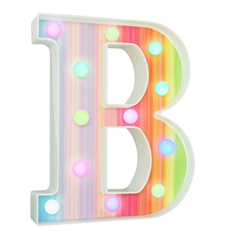 Rainbow LED Letter 'B'