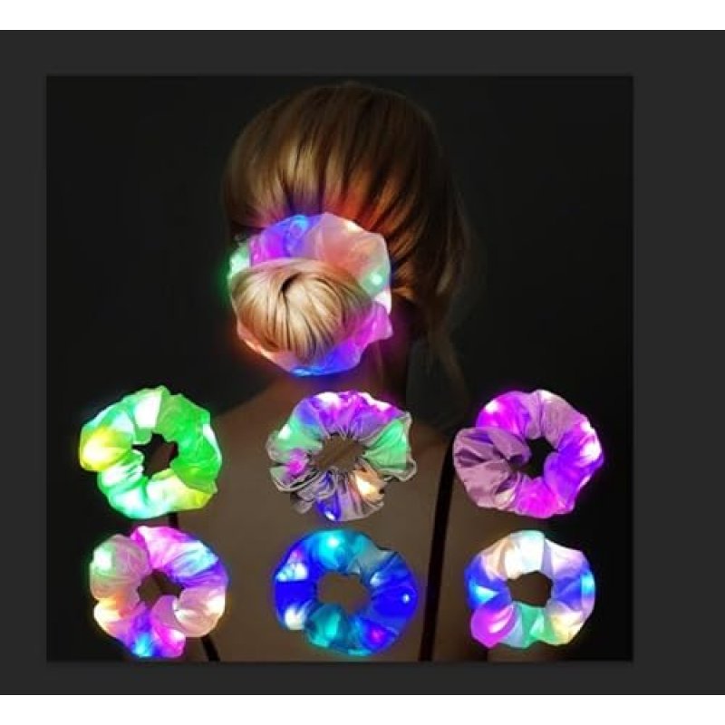 URAQT LED Hair Scrunchies, 6-Pack