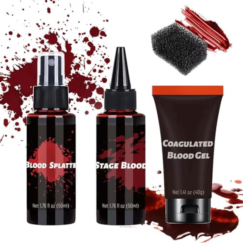 CHASPA Fake Blood SFX Makeup Kit - Coagulated…