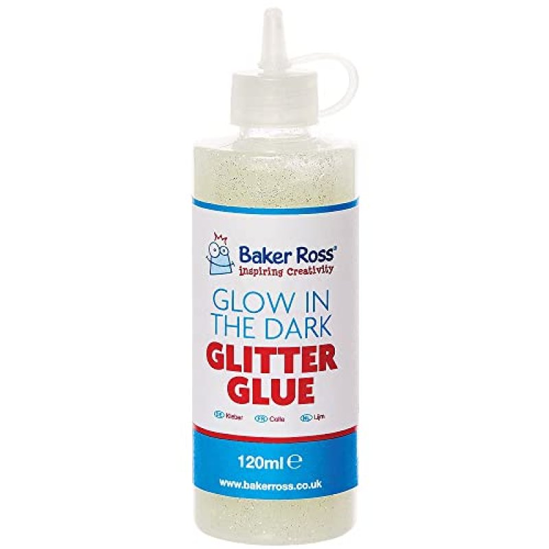 Baker Ross FX132 Glow in the Dark Glitter Glue -…
