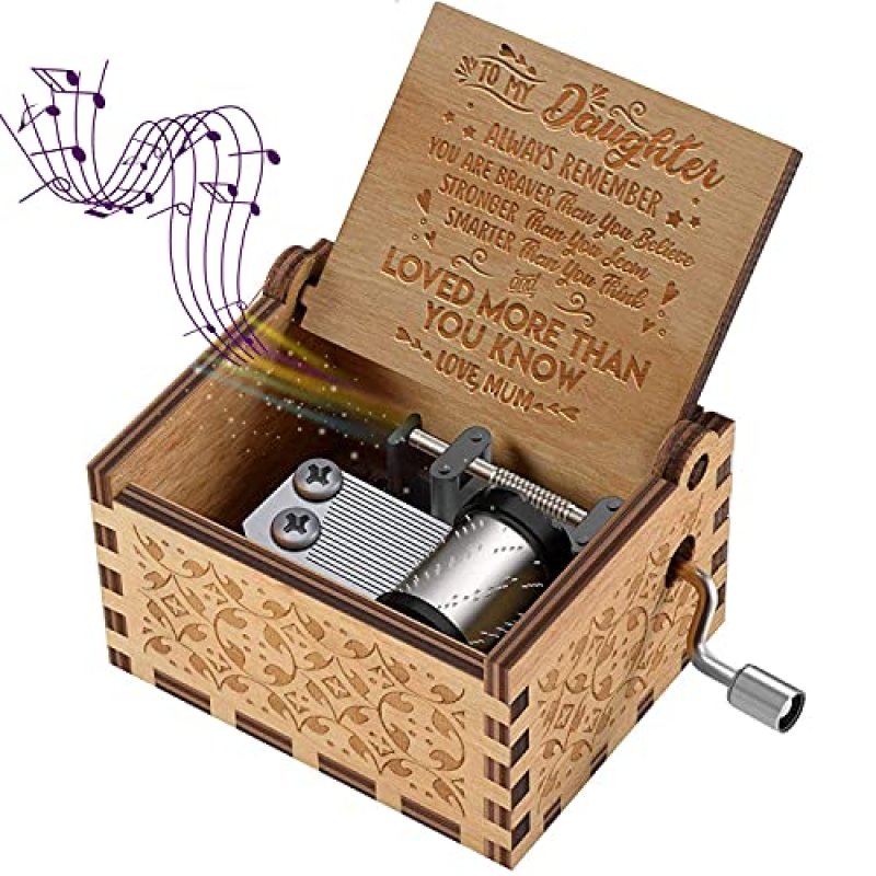 Sakruda Wooden Music Box - Hand Crank