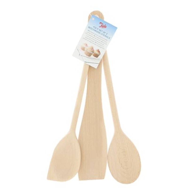 Tala Set of 3 Wooden Cooking Utensils - Wooden…