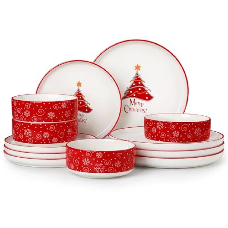 Malacasa Christmas Dinner Set