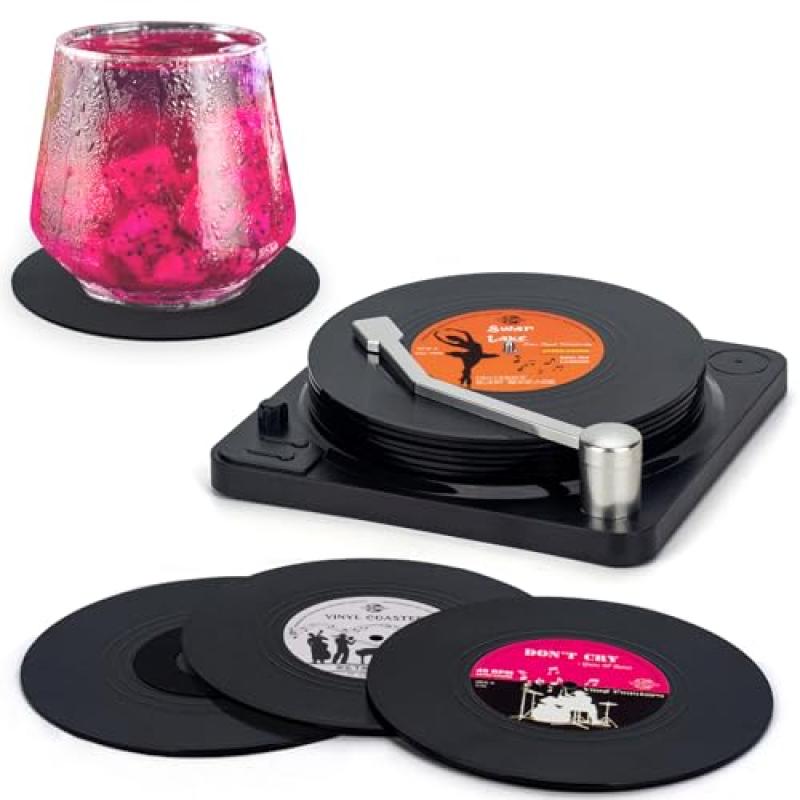 Valdivia Vinyl Record Coasters Set of 6