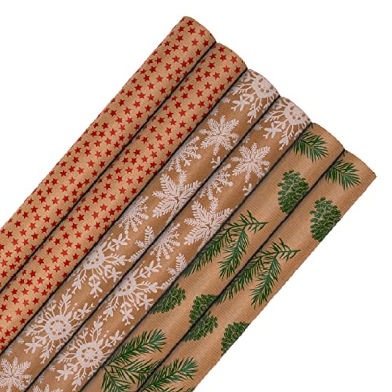 Hallmark Christmas Wrapping Paper, Pack of 6…