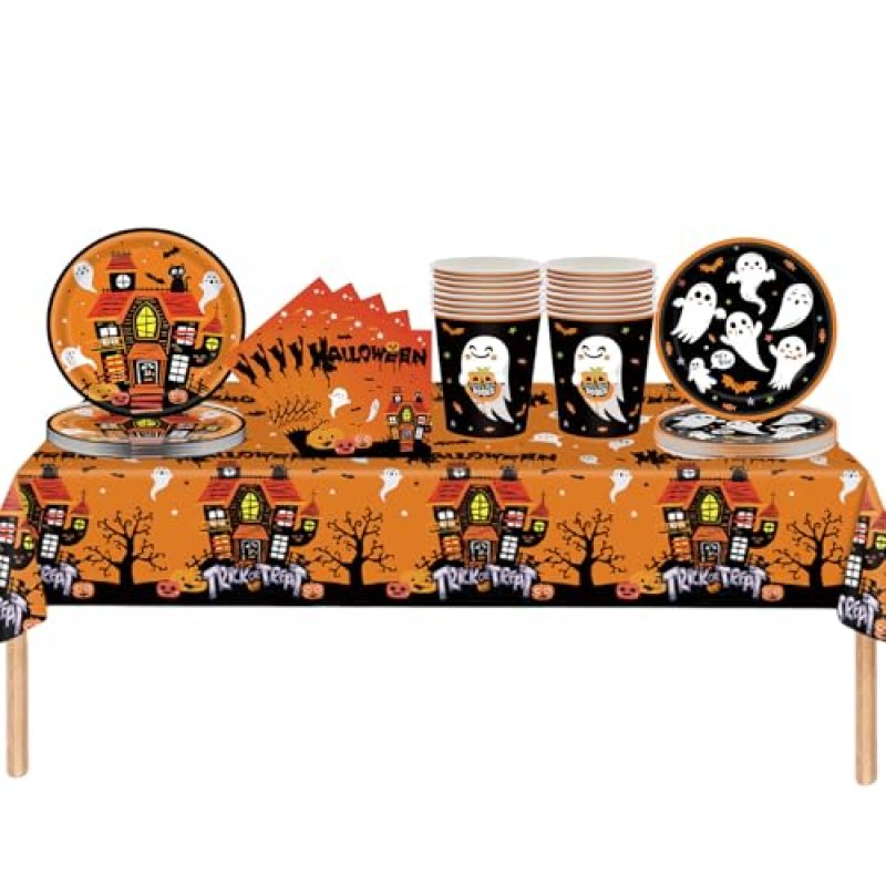 Halloween Tableware Set, 69pcs