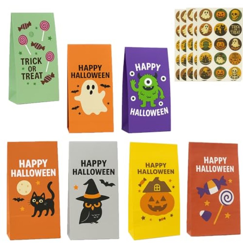 Halloween Bags 84 Pcs Candy Bags for Trick-or…