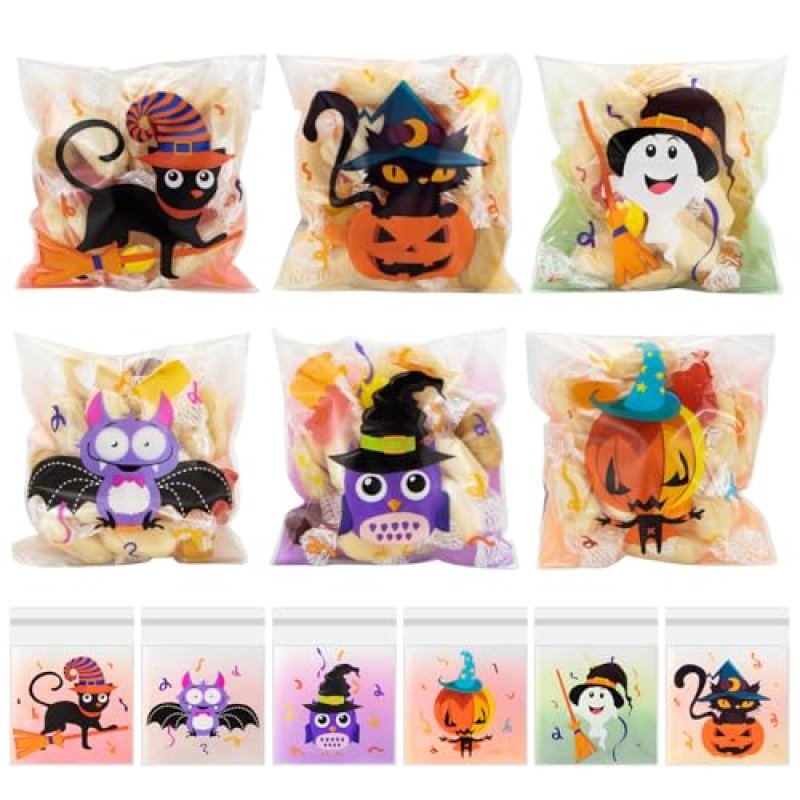 CHEERYMAGIC Halloween Candy Bags 100pcs Halloween…