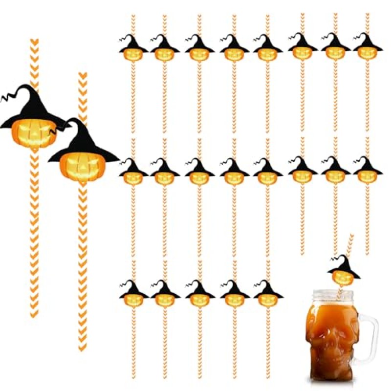 COSORO Halloween Paper Straws