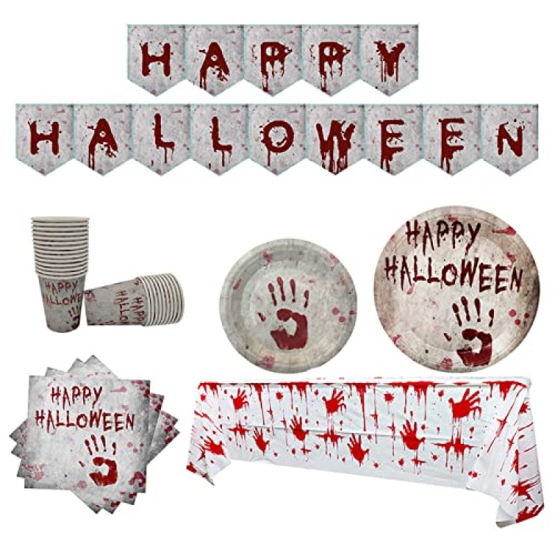 Halloween Party Tableware Set 16 Guests,Halloween…
