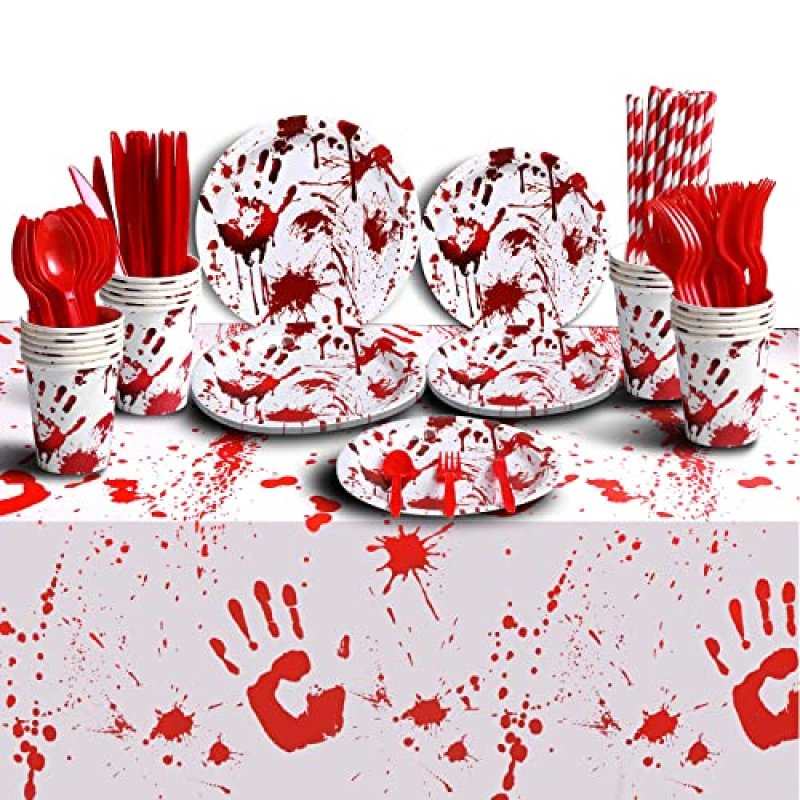 Halloween Party Supplies Dinnerware Decorations -…