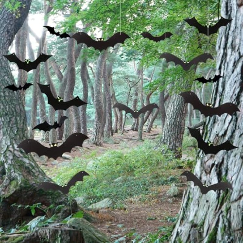 TOEKSIX Halloween Bats Decor Set