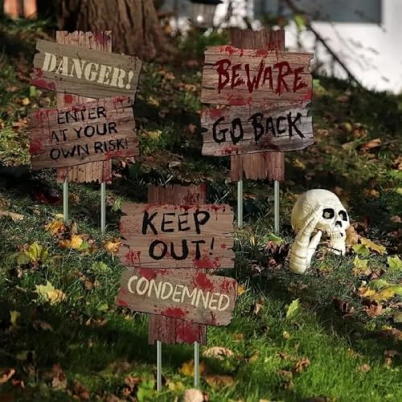 YUET Halloween Lawn Signs