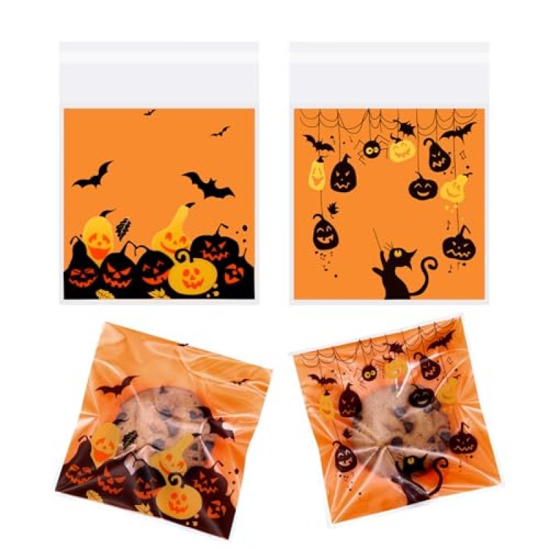 TOPWAYS Halloween Cellophane Bags