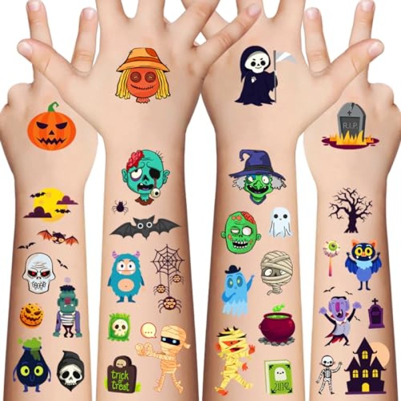 Halloween Temporary Tattoos for Kids - 120 Pieces…
