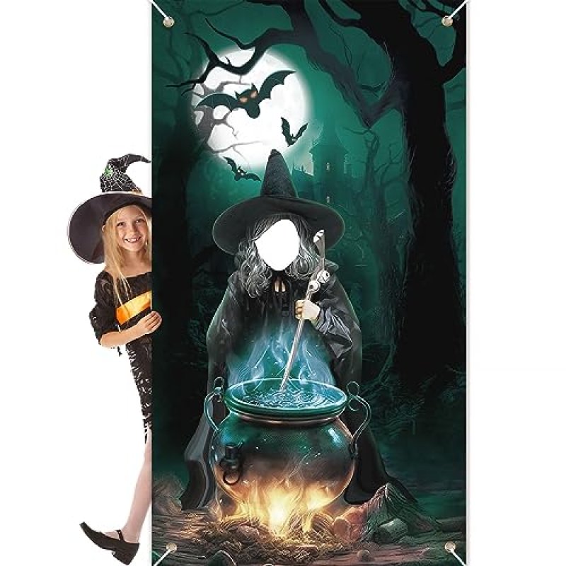 COLOFALLA Halloween Photo Booth Props Witch…