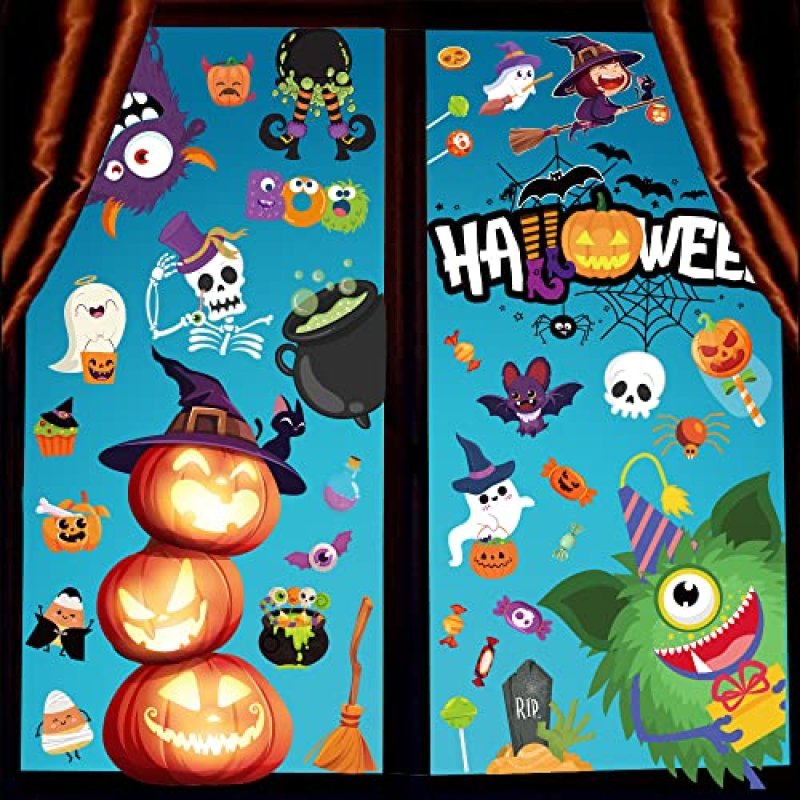 NMKL Halloween Window Stickers Double Sided…
