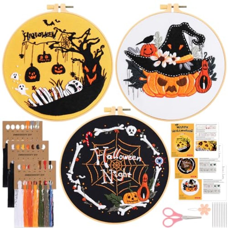 JSRQT Halloween Embroidery Kit