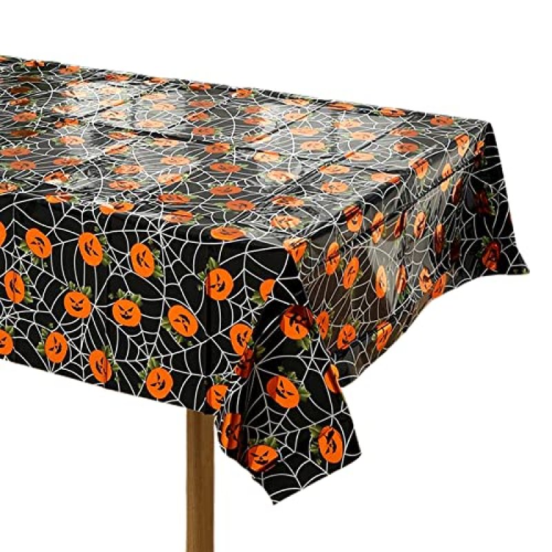Halloween Foil Table Cloth Table Cover Plastic…